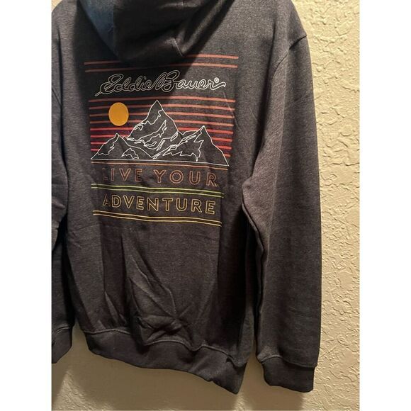 Eddie Bauer Charcoal Heather Grey Pullover Hoodie Woman’s Medium NEW - Picture 11 of 13